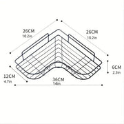 1pc Wall Mounted Bathroom Shelf, Shower Caddy Rack, No Punching Triangle Storage Rack For Bathroom Kitchen, Bathroom Accessories