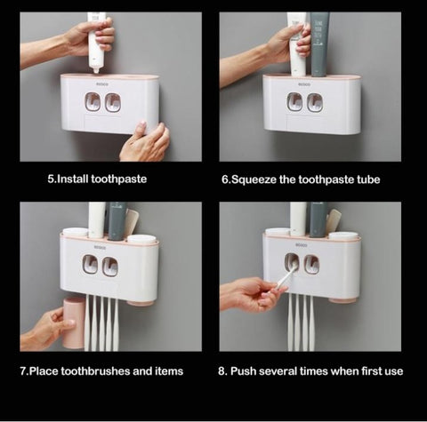 Toothpaste holder, toothbrush holder, toothbrush holder, storage box
