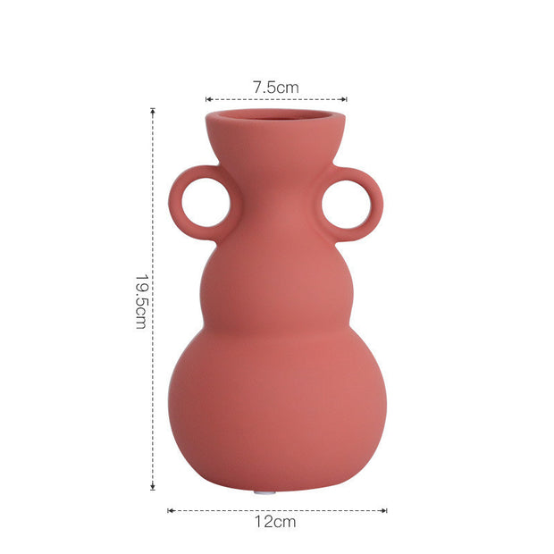 Nordic Creative Simple Ceramic Vase Decoration Living Room Dry Flower Arrangement Table Decoration Flower Color Flower