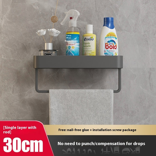 Punch-free Bathroom Storage Rack Bathroom Wall-mounted Storage Rack